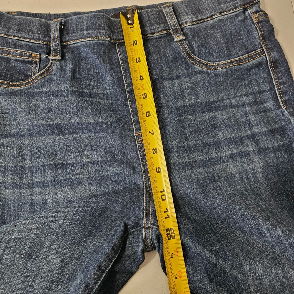 Judy Blue Slim Boot Jeans 11/30 Dark Wash Boho Western Pull On High Rise Raw Hem - Picture 7 of 9